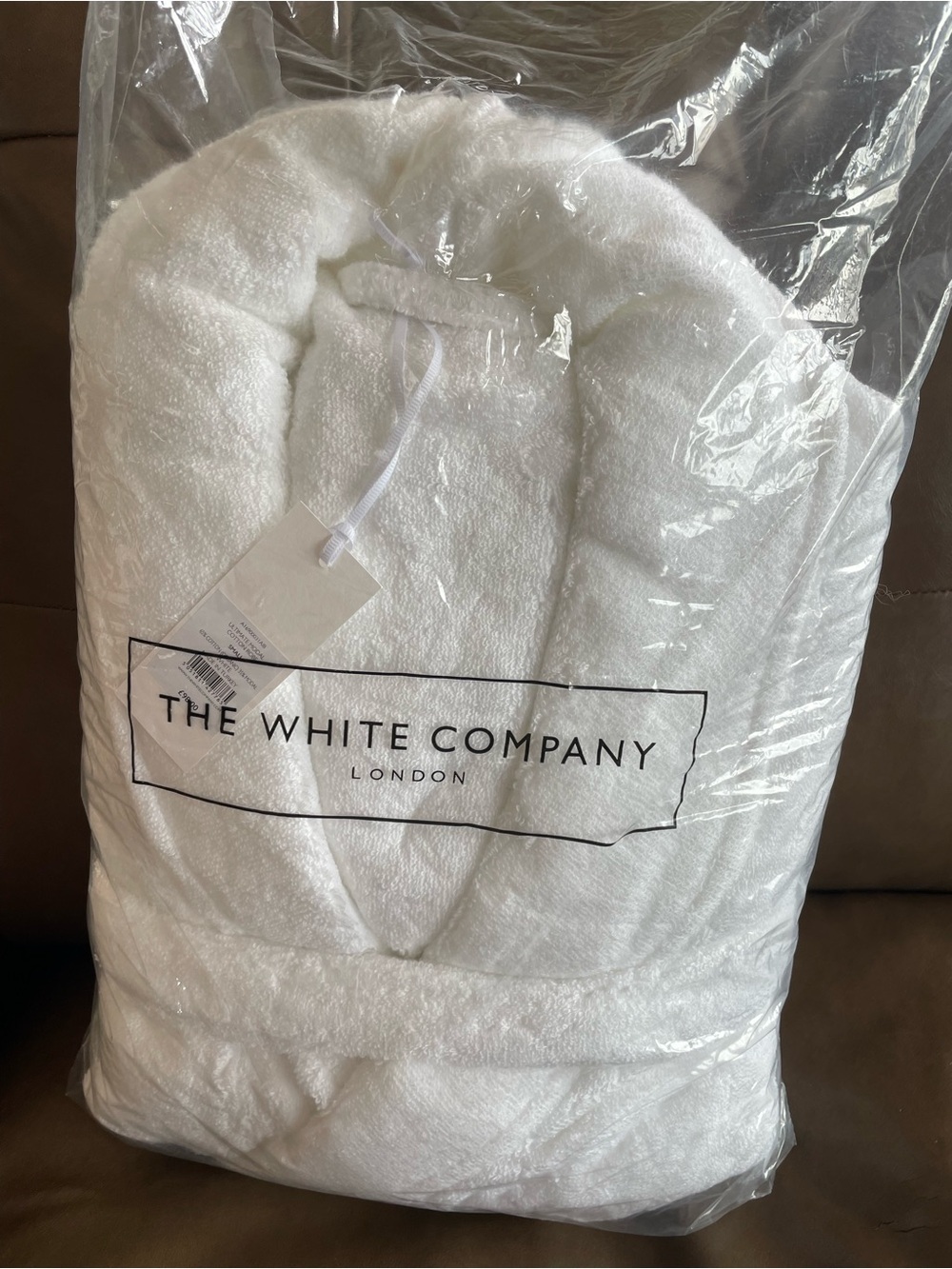 The White Company White Plush Bath Robe with Hood